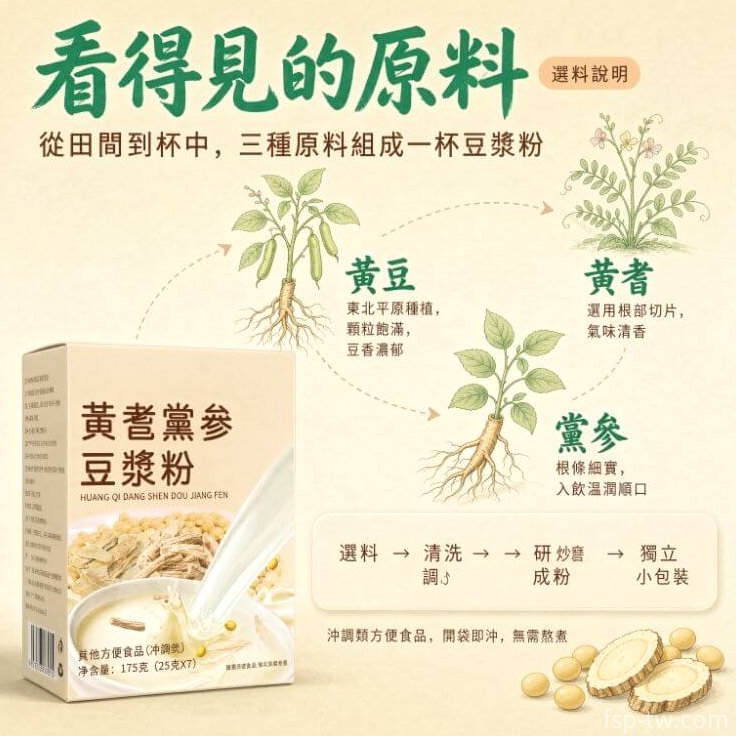黃耆黨參豆漿粉_嚴選好料